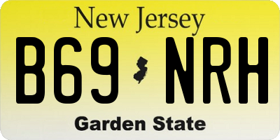 NJ license plate B69NRH