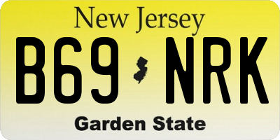 NJ license plate B69NRK