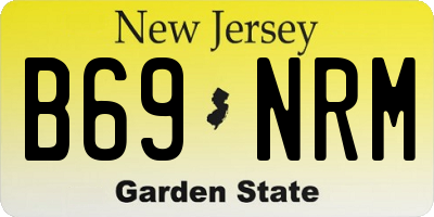 NJ license plate B69NRM