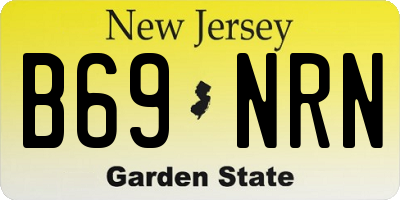 NJ license plate B69NRN