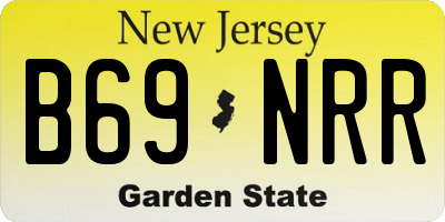 NJ license plate B69NRR