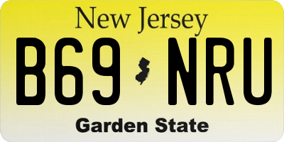 NJ license plate B69NRU