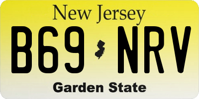 NJ license plate B69NRV