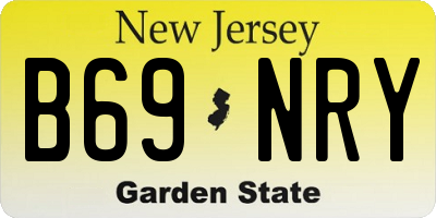 NJ license plate B69NRY