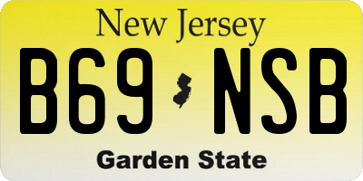 NJ license plate B69NSB