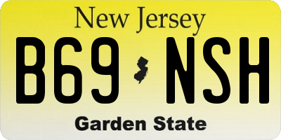 NJ license plate B69NSH