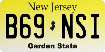 NJ license plate B69NSI
