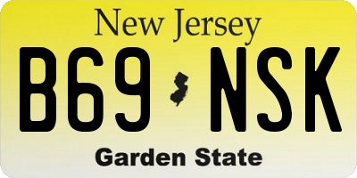 NJ license plate B69NSK