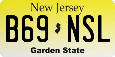 NJ license plate B69NSL