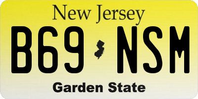 NJ license plate B69NSM