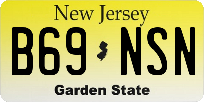 NJ license plate B69NSN