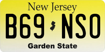 NJ license plate B69NSO