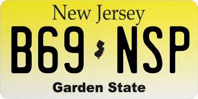 NJ license plate B69NSP