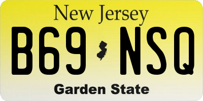 NJ license plate B69NSQ