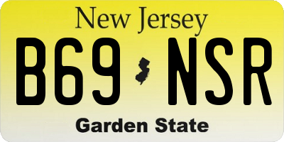 NJ license plate B69NSR