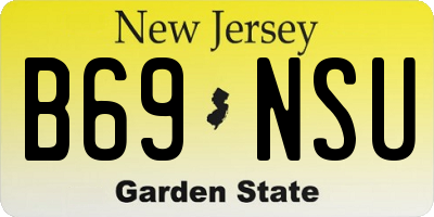 NJ license plate B69NSU
