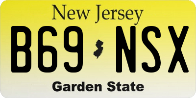 NJ license plate B69NSX