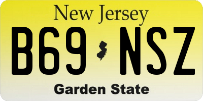 NJ license plate B69NSZ