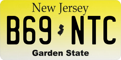 NJ license plate B69NTC