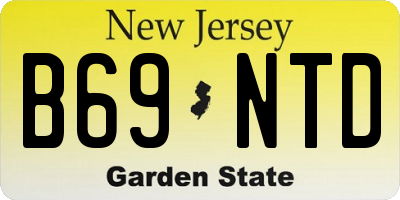 NJ license plate B69NTD