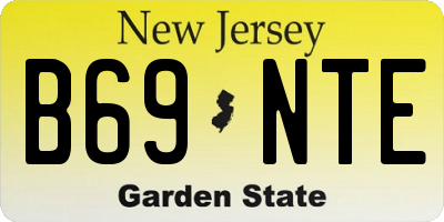 NJ license plate B69NTE