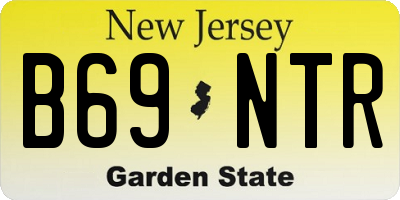 NJ license plate B69NTR