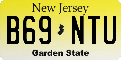 NJ license plate B69NTU