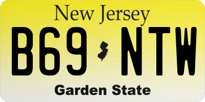 NJ license plate B69NTW