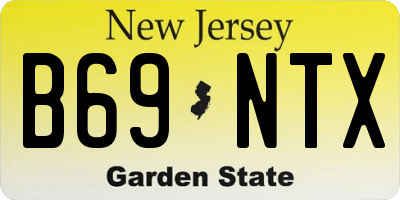 NJ license plate B69NTX