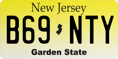 NJ license plate B69NTY