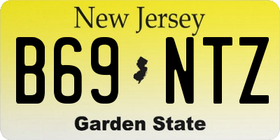 NJ license plate B69NTZ