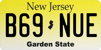 NJ license plate B69NUE