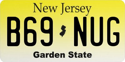 NJ license plate B69NUG
