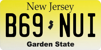 NJ license plate B69NUI