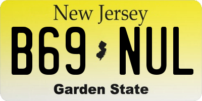 NJ license plate B69NUL