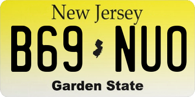NJ license plate B69NUO