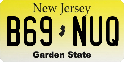NJ license plate B69NUQ