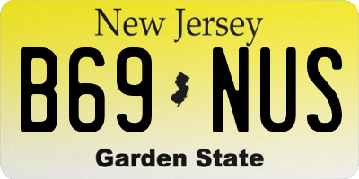 NJ license plate B69NUS
