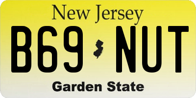 NJ license plate B69NUT