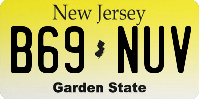NJ license plate B69NUV