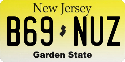 NJ license plate B69NUZ