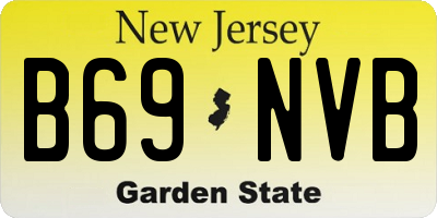 NJ license plate B69NVB