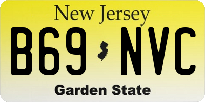 NJ license plate B69NVC