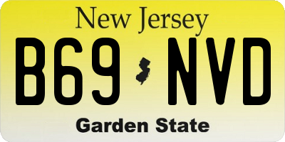 NJ license plate B69NVD