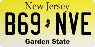 NJ license plate B69NVE