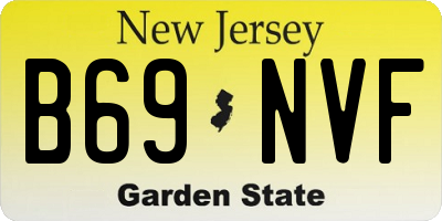 NJ license plate B69NVF