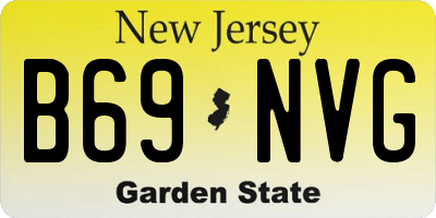 NJ license plate B69NVG