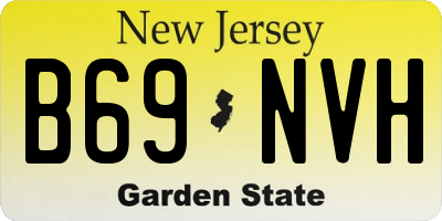 NJ license plate B69NVH