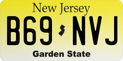 NJ license plate B69NVJ