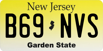 NJ license plate B69NVS